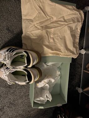 adidas White Black & Lime Green IVY PARK Runners